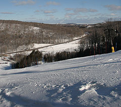 View from Marquette Mountain with Lake Superior in the distance