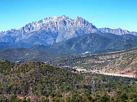 Vue des aiguilles de Popolasca depuis Morosaglia.