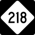 North Carolina Highway 218 marker