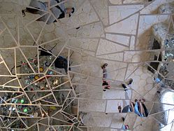 Mirrored mosaic ceiling inside The Empress