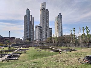 Micaela Bastidas Park in Puerto Madero, Argentina, 2022