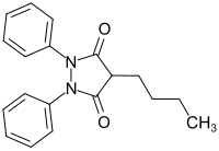 Strukturformel von Phenylbutazon