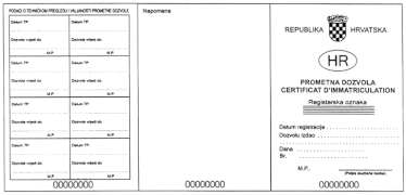 Certificat d'immatriculation HR