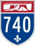 Autoroute 740 marker