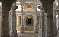 Pillars inside the temple