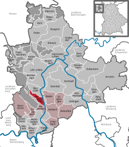 Läget för Rothenfels i Landkreis Main-Spessart