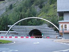 Mont Blanc Tunnel entrance.