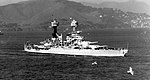 Hyperboloid mast towers were on the USS West Virginia, in San Francisco Bay circa 1934, prior to refitting in 1942–1944.