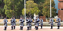 Western Australia Police Pipe Band at a police recruit graduation