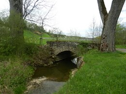 Zimmerbachbrücke (für den Fahrzeugverkehr ersetzt) bei Weilheim