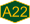 A22 highway logo