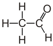 Lewis structure of acetaldehyde