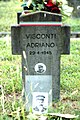 Tomba di Adriano Visconti nel Campo X del Cimitero Maggiore di Milano