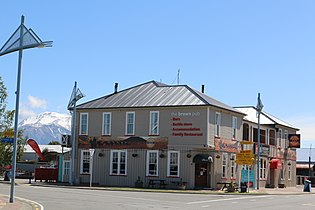 Brown Pub, Methven, Mt Hutt in the background (October 2020)