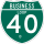 Business Interstate 40-D marker
