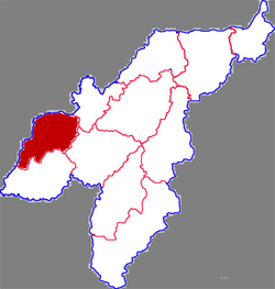 徳州市中の武城県の位置