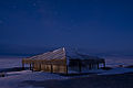 Weiterer Platz Scotts Discovery-Hütte in der Dämmerung. Von Mounterebus