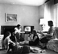 Image 4An American family watching television together in 1958. (from 1950s)