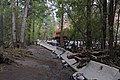 Flood damage at the visitor center, Bandelier National Monument