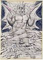 Lucifer, by William Blake, for Dante's Inferno, canto 34