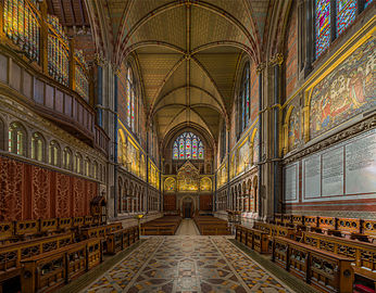 The interior of Keble College Chapel