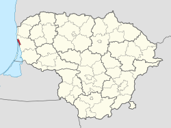 クライペダの位置（リトアニア共和国）の位置図