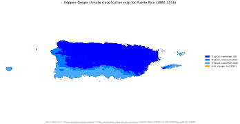 Кліматична карта Пуерто-Рико (за Кеппеном)