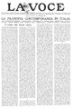 Numero speciale: «La filosofia contemporanea in Italia» (19 dicembre 1912)