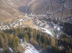 Vue aérienne d'une partie du vallon.