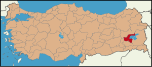 Localização da província de Bitlis na Turquia