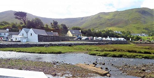 Leenaun Hill (left), and Leenaun Hill Far North-West Top (right) from Leenane village