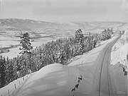 The Spikkestadlinjen at Gullaug, looking towards Lierdalen Credit: Anders Beer Wilse (1915)