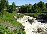 Ludvika ström med fullt vattenpåsläpp juni 2016