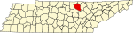 State map highlighting Overton County