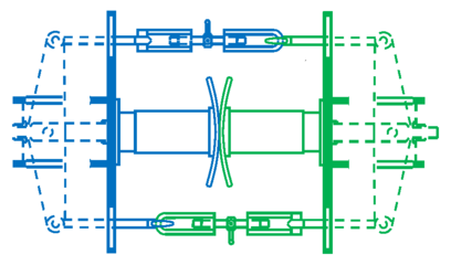 Balancing lever coupling or central buffer with two screw couplings (Zp 2)[2]