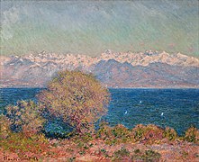 View of the massif, from Cap d'Antibes, Claude Monet, 1888.