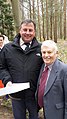 Robert Clegg, Chairman of Riddlesworth Parish Council. and Philip Bujak who led the Memorial project