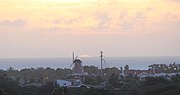 Panorama uitzicht over Palm Beach met De Olde Molen