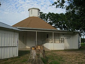 Peters Hall at Trenckmann and Peters San Felipe Roads is an old octagonal dance hall.