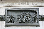 Haut-relief en bronze de Léopold Morice, Monument à la République, Place de la République, Paris, 1883.