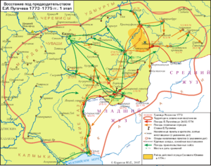 Карта начального этапа восстания