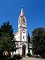 The neo-Gothic Roman Catholic church (1875)