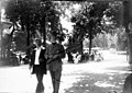 Henry Russell (right) and the baron de Lassus (left) in Luchon, in 1895, photograph by Eugène Trutat