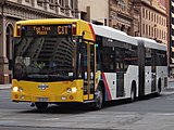 A O-Bahn Busway bus in Adelaide, on the guided busway