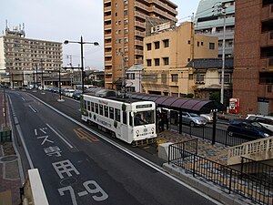 清輝橋線終点・清輝橋停留場（バリアフリー化工事施工後）