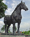 Statue of Percheron Irene in Japan