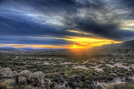 Pôr-do-sol visto do Boquillas Canyon