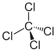 Structural formula of tetrachloride