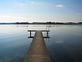 Blick auf den Oberuckersee mit Burgwallinsel