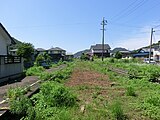 駅跡　関側から名鉄岐阜方面を見る（2017年7月）